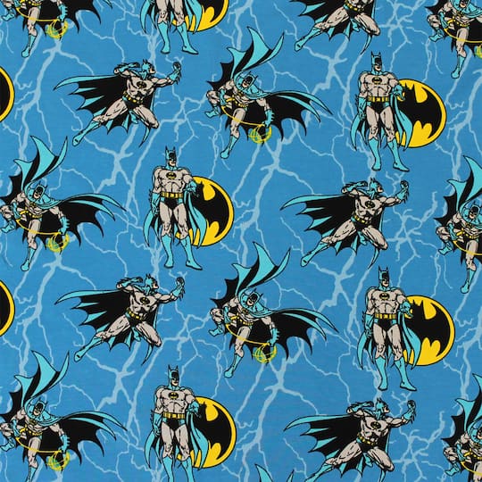 Camelot Fabrics Batman with Rope Blue Cotton Fabric